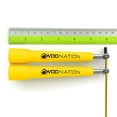 thumbnail image 3 of WOD Nation Adjustable Speed Jump Rope Workout Equipment - Yellow, Alloy Steel, Adjustable Length - Boxing & MMA Training & Exercise Equipment - Home Gym Accessories - Jump Rope for Kids, Men & Women, 3 of 7
