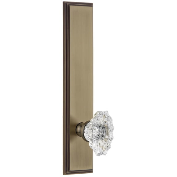 Grandeur Carbia_Tp_Prv_234_Lh Carre Solid Brass Tall Plate Rose Left Handed Privacy Door