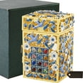 thumbnail image 7 of Matashi Hand-Painted Enamel Tzedakah Charity Box with Dove & Floral Motif, Crystal Judaica Keepsake Home Décor Gift, 7 of 7