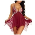 thumbnail image 2 of Linfrsh Women Sexy Sleepwear Lace Chemise Nightgowns for Women Full Slip Sleepwear ,2XL, 2 of 9