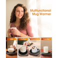 thumbnail image 4 of DOWILLDO Coffee Mug Warmers for Desk with 3 Temperature Settings, Smart Coffee Warmer Plate for Heating Milk, Tea, Hot Chocolate, and Candle(Wood), 4 of 7