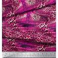 thumbnail image 3 of Soimoi Pink Cotton Poplin Fabric Leopard & Tiger Animal Skin Decor Fabric Printed Yard 42 Inch Wide, 3 of 3