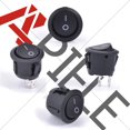 thumbnail image 3 of APIELE 10 interruptores basculantes de encendido y apagado KCD1 mini interruptor de palanca redondo SPST 2 pines diseño a presión para coche barco automotriz con cables precableados AC 6 A/250 V 10 A/, 3 of 5
