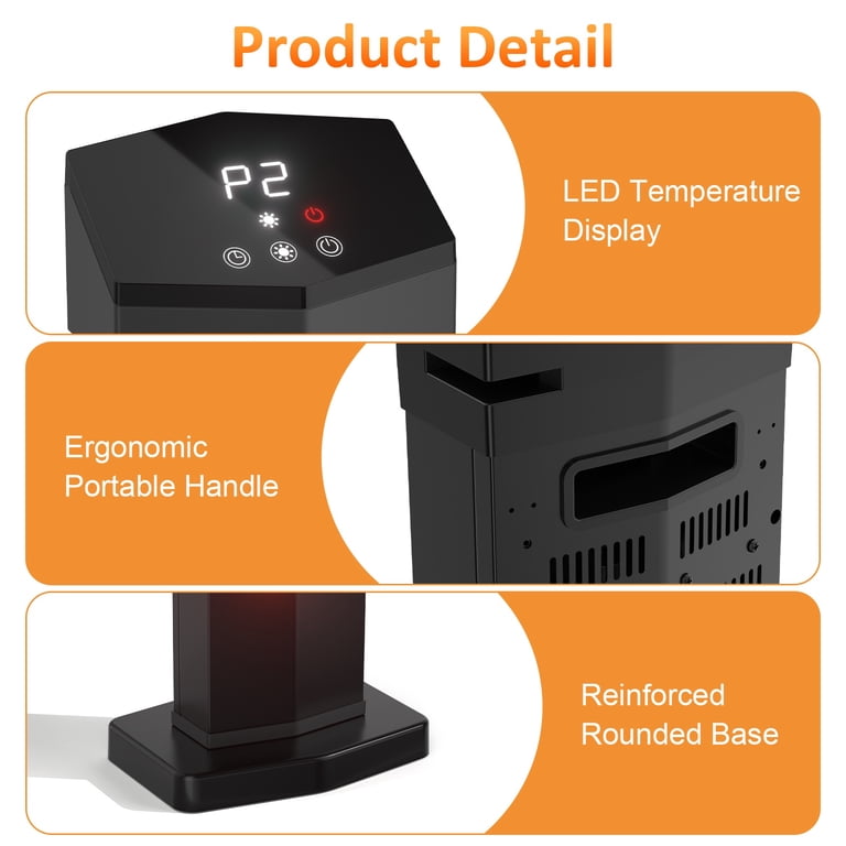 Airo Comfort 1500W 36.6" Tower Infrared Space Heater photo 7