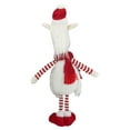 thumbnail image 4 of Northlight Plush Standing Striped Llama Christmas Figurine - 26" - White and Red, 4 of 5