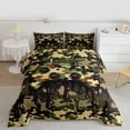 thumbnail image 2 of jejeloiu Cartoon Console Gamepad Twin Comforter Sets,Vintage Camo Print Bedding Set For Boys Kids Reversible 2-Piece, 2 of 8
