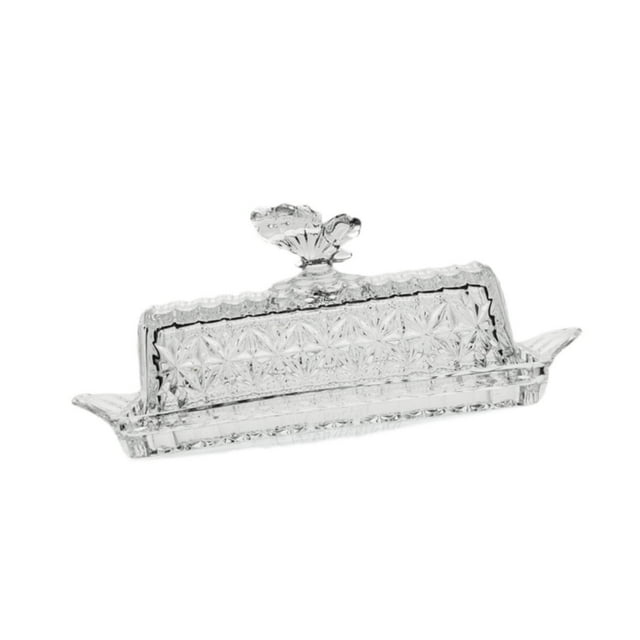 Elodie Glass Butter Dish Display Tray Butter Plate for Restaurant Freezer Household clear