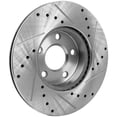 thumbnail image 5 of New Cross-drilled and Slotted Brake Disc Compatible With Buick Chevrolet Pontiac Beretta GTZ 4 Cyl 2.3L Grand Am SE 4 Cyl 2.4L 1990-2005 By 477 5580 19815 27029 56140 65190 86140, 5 of 7