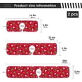 thumbnail image 3 of Christmas Snowman Red Sink Splash Guard for Faucet 2 Packs Faucet Absorbent Mats, Xmas Tree Winter Faucet Handle Drip Catcher Quickly Drying Mat for Kitchen Counter Bathroom, 14.9"x5.5", 3 of 7