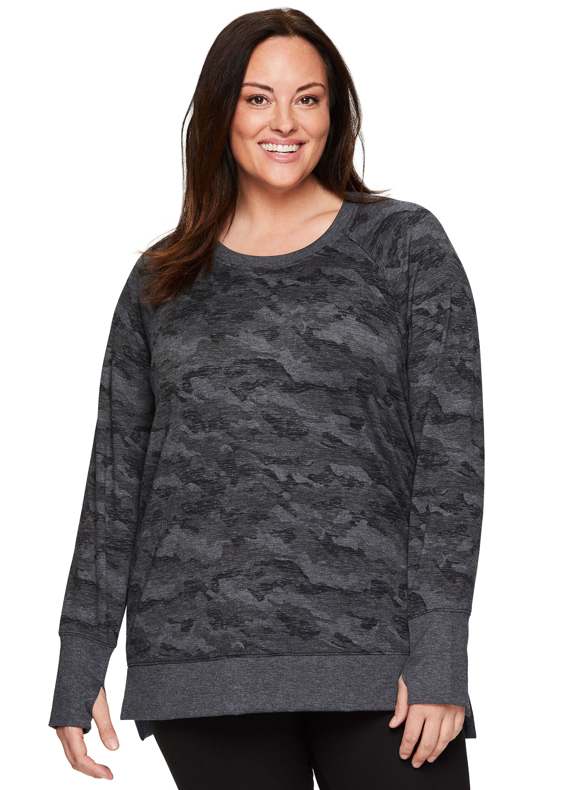 camo sweatshirt tunic