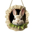 thumbnail image 1 of Ltdhehe Easter Bunny Rabbit Hole Door Sign Wooden Easter For Festive Home & Party Entrance 30x30cm, 1 of 3