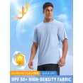 thumbnail image 4 of Camiseta de baño Baleaf para hombre con protección solar UPF 50+, color azul claro M, 4 of 7