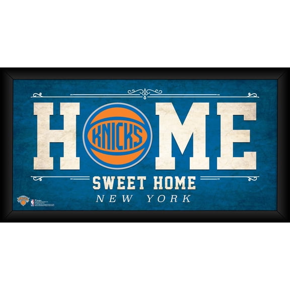 New York Knicks Framed 10" x 20" Home Sweet Home Collage