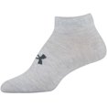 thumbnail image 3 of Under Armour Womens Essential Low Cut Socks, 6-Pairs Halo Gray/Black Medium, 3 of 6