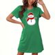 thumbnail image 1 of Camisón corto navideño para mujer, talla grande, cuello redondo, manga corta, estampado en el pecho, vestido de noche para mujer, 1 of 3