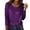 Purple, variant on Women's Sequin Tops Long Sleeve, Sparkly Glitter Crewneck Shirt, Casual Party Blouse, Comfortable Sparkly T-Shirt, Sparkly Party Top for Women, New Year's Eve Outfit Black L