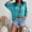 Blue, variant on Women's Elegant Beige V-Neck Diamond-Patterned Openwork Batwing Sleeve Sweater Cardigan,Bohemian Style Knitted Pullover,Crochet Crop Tops for Women-White-S