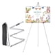 thumbnail image 1 of Soporte de caballete plegable ajustable de 66 pulgadas de longitud, caballete portátil para letreros de boda en color plateado, 1 of 6