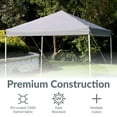 thumbnail image 2 of Sunnydaze Standard Pop-Up Canopy Shade - 10' x 10' - Gray, 2 of 6