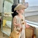thumbnail image 2 of Girl's Clothing Sets 2023 Summer Korean Thin Knitted Girl Set Children Hollow Breathable Vest + Wide Leg Pants Two-piece Suit, 2 of 6