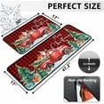 thumbnail image 2 of Christmas Kitchen Rugs and Mats Set of 2, Christmas Decorations for Home, Holiday Kitchen Floor Mat Merry Xmas Decor Non-Slip Backing Washable Runner Rug 17"x47.2"+17"x30", 2 of 6