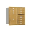 thumbnail image 4 of Salsbury Industries Recessed Private 11 Door Rear Load 4C Horizontal Mail Center with 1 Parcel Locker, 4 of 4