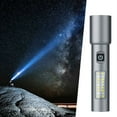 thumbnail image 3 of R-729 Bright Zoomable Flashlight Portable Long Lasting Rechargeable For Outdoor Emergency Use Aluminum Alloy Construction Strong Light Design #LVVxj, 3 of 9