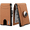 Brown, variant on Airtag Wallet for Men RFID Blocking - Pop Up Aluminum Credit Card Holder with Side Button, Slim Bifold Leather Wallet with Money Clip and ID Window, Gift for Men Brown