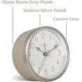 thumbnail image 2 of Presentime & Co 4" Chic Home Tabletop Alarm Mantel Clock, Desk and Shelf Clock, Silent no Ticking, Warm Gray and Chic Silver Finish. Tabletop Décor, Home Décor, 2 of 5
