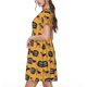 thumbnail image 2 of Balery German Shepherd Woof Vestidos sueltos de manga corta para mujer, vestidos de verano 2025, vestidos casuales de corte A con vuelo., 2 of 6