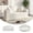 Beige, variant on Boneless Loveseat Couch - 67" Circular Convertible Sofa Bed No Assembly, Corduroy Folding Floor Futon with Pillows for Small Spaces