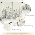 thumbnail image 6 of Rustic Flower Floral Plant Curtains Black White Leaf Rod Pocket Vintage HerbsWomen Wildflower Blossom Botanical NatureClassic Bedroom Living Room Treatment Fabric 2 Panels 42 x 63 Inch, 6 of 6