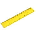 thumbnail image 2 of Uxcell 15cm 6 inches Plastic Straight Ruler Yellow Measuring Tool, 2 of 5
