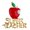 Red, variant on Opvise Apple Super Teacher Rhineston Inlaid Brooch Pin Badge Christmas Teacher Day Gift Red