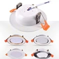 thumbnail image 1 of Foco LED de 220V, punto de tres colores, atenuación de 5W, 7W, 9W, 12W, 15W, luz empotrada de techo LED, lámpara blanca cálida y fría Tan Jianjun unisex, 1 of 1
