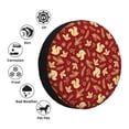 thumbnail image 4 of Naloa Golden Squirrels Holiday PVC Leather Spare Tire Wheel Cover Spare Tire Cover, for Car Truck SUV Camper Trailer Universal Fit(14-17in)-14 inch, 4 of 6