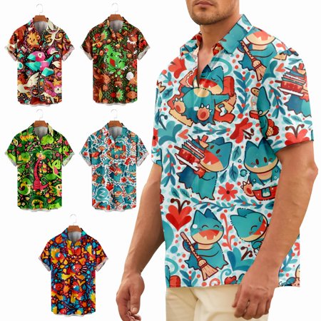 

Adult Kids Aloha Button Down Shirt & Top Funny Basic Bowling Shirts Regular & Big Man Sizes