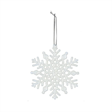 

Jungdeepe Christmas Snowflake Ornament Wire Garland Christmas Winter Decorative Garland Winter Christmas Hanging Snowflake Decorations Winter Candle Rings for Chandelier Window Wreath with Cotton