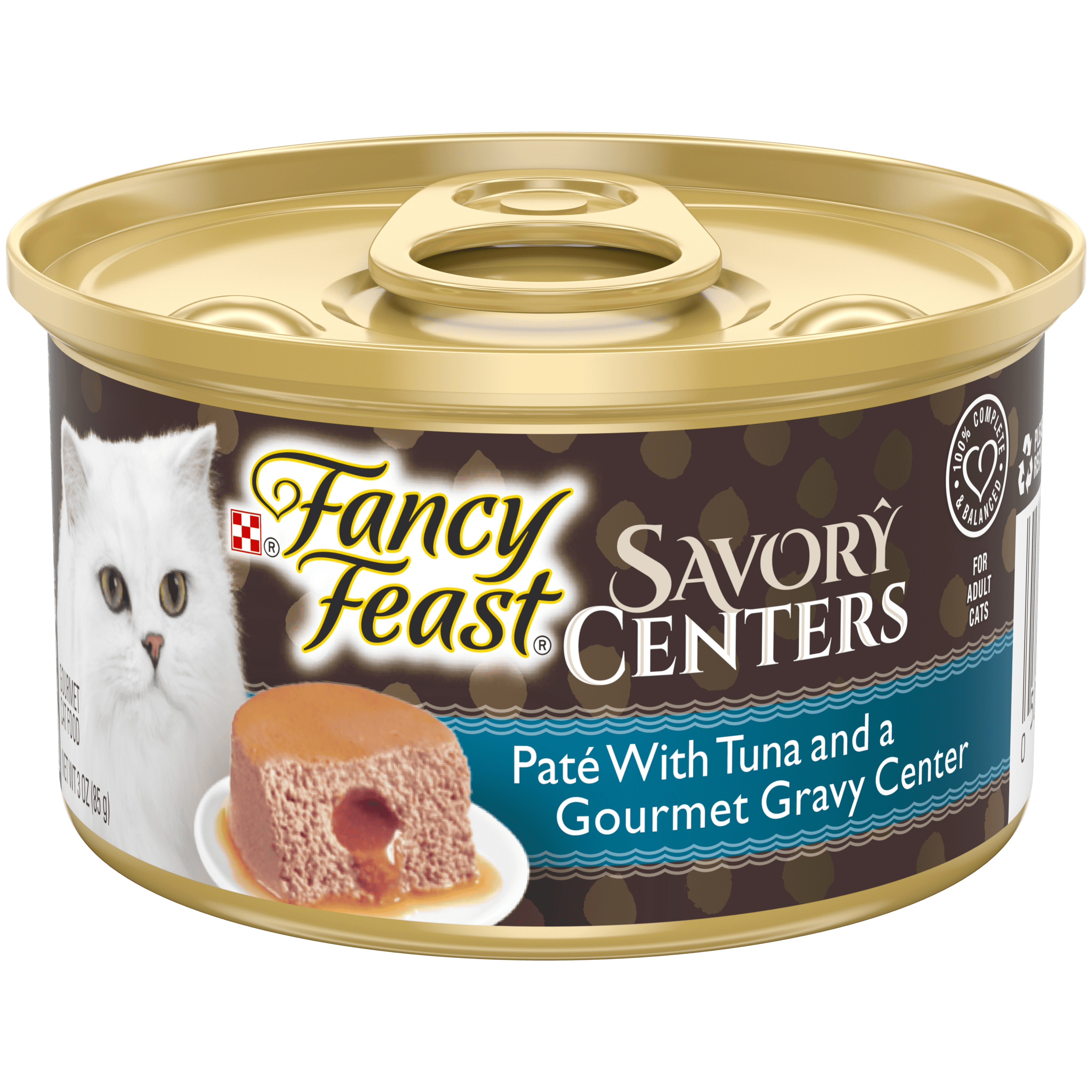 (24 Pack) Fancy Feast Pate With Gravy Wet Cat Food, Savory Centers Tuna