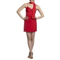 thumbnail image 2 of David’s Bridal, The Edit by DB Studio Women's Formal V-Neck Mini Dress with Scarf, Short, Charmeuse, 2 of 6