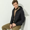 thumbnail image 1 of Men's Puffer Jacket Lightweight  Warm Down Jacket Hooded  Winter Coat, 1 of 11