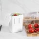 thumbnail image 5 of Bote de basura para cocina de 1,3 galones con tapa, bote para desechos de alimentos, bote de basura pequeño y liviano para baño, color blanco, 5 of 5