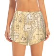 thumbnail image 2 of Goofa World Map Printed Women 2 in 1 Running Shorts,Quick Dry Athletic Workout Shorts,High Waisted Athletic Shorts with Liner Pockets-XX-Large, 2 of 9
