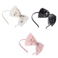 thumbnail image 1 of diademas con lazo para niñas, diademas para niños pequeños, lazos para el pelo de cinta de 5 pulgadas para niñas grandes, diadema de moda vívida con textura envuelta, 1 of 6