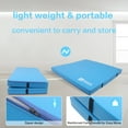 thumbnail image 3 of Gymnastics Mat for Kids 4'x4'x4" Foldable Tumbling Mats with Carrying Handles 2-Panels Fold Thick Exercise Mat for Home Aerobics Stretching Yoga, Blue, 3 of 7