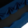 thumbnail image 6 of 55" Storage Bench Flip Top Upholstered Compartments End of Bed Bench Entryway Navy, 6 of 7