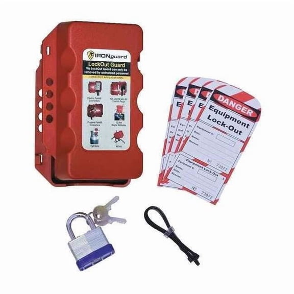 Ideal Warehouse Innovations Equipment Lockout System,Plastic,Red 70-1187