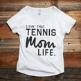 thumbnail image 2 of Thread Tank Livin' That Tennis Mom Life Women's Fashion Relaxed Slouchy Dolman T-Shirt Tee Heather White 2X-Large, 2 of 5