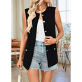 thumbnail image 6 of Women'S 2025 Summer Sweater Vest Sleeveless Knit Cardigan Button Down Tank Tops, 6 of 8