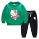 thumbnail image 3 of Hello Kitty nueva ropa para niños pantalones con capucha traje para niños y niñas terciopelo grueso cálido invierno traje de dos piezas de manga larga, 3 of 5
